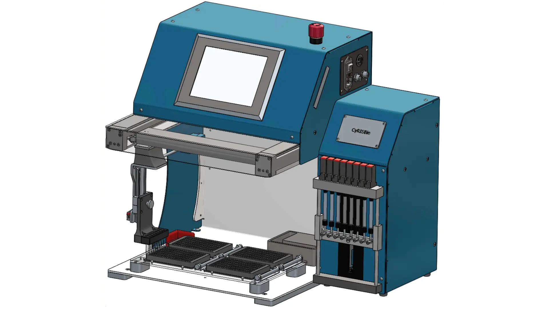 HIDispenser Taille M, un distributeur compact avec un module diluteur 8 voies pour une distribution précise dans les environnements à espace limité.
