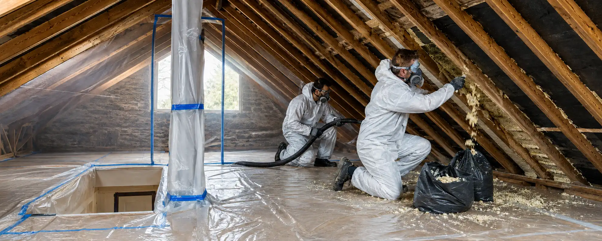 Open-Cell Spray Foam Removal Done Under Containment, Not Through Your Living Rooms