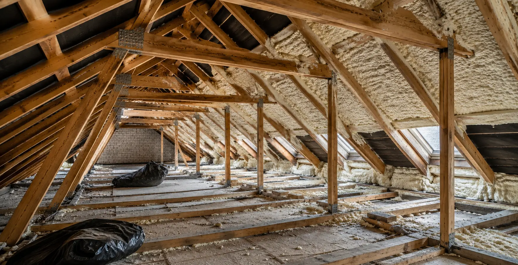 Basingstoke's expansion estates repeat the same few roof designs, and we have cleared foam from most of them. Faster survey, tighter quote, same hand-led method.