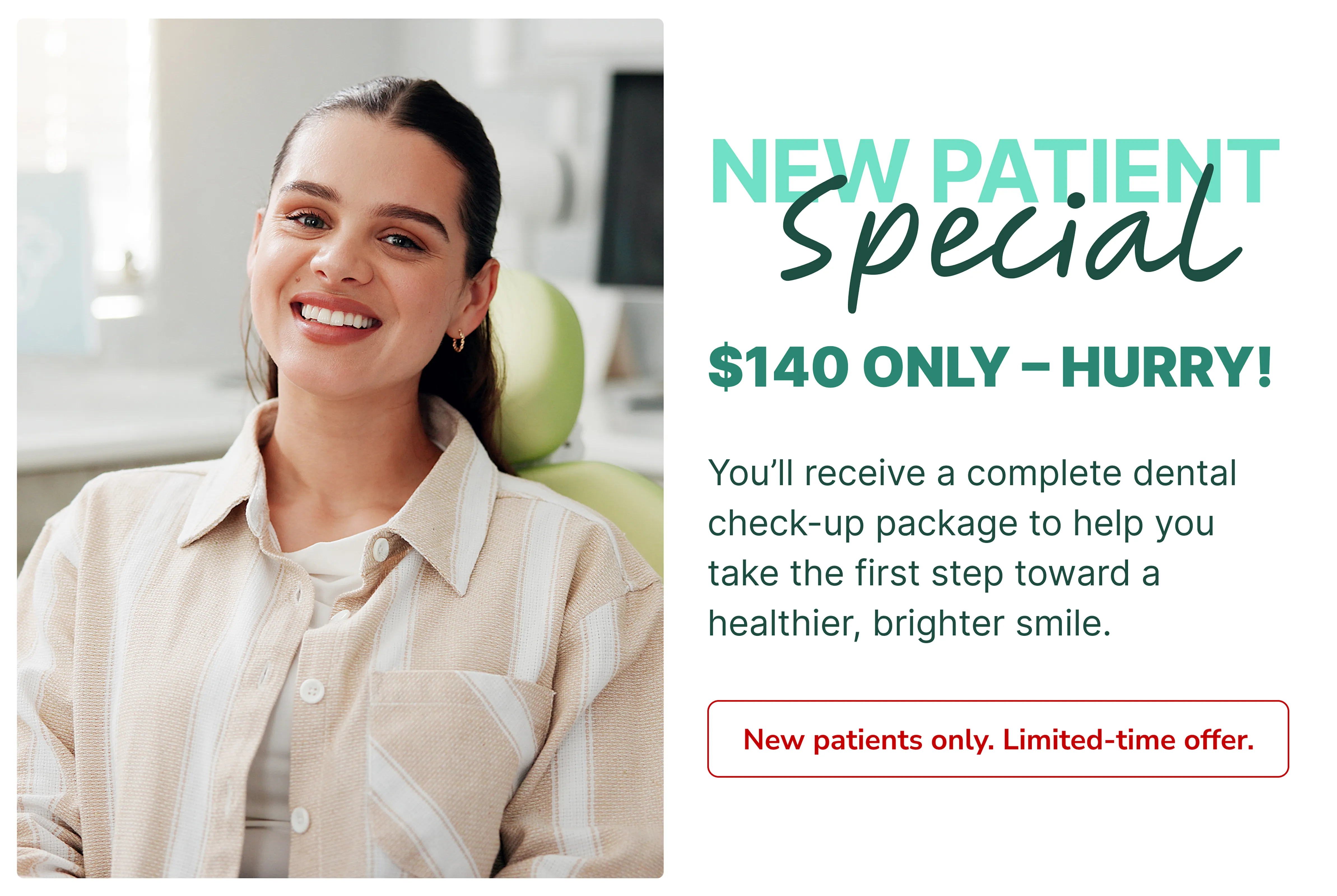New patient special: complete dental check-up package for $140 at MacArthur Dental Arts