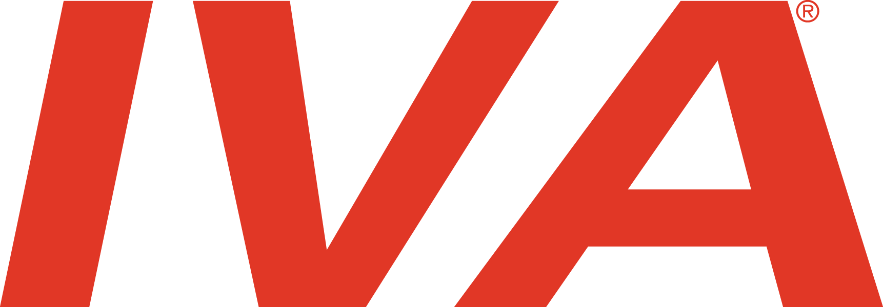 Red capital letters IVA with a registered trademark symbol at the top right.