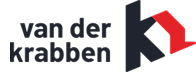 Van der Krabben company logo with stylized black and red K symbol.