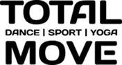 Text logo reading TOTAL MOVE with the words Dance, Sport, Yoga between in smaller font.