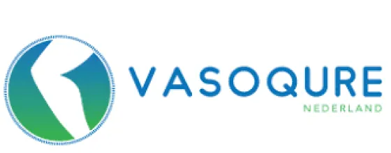 Vasoqure Nederland logo with stylized K inside a blue and green circle.