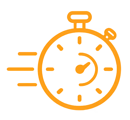gold fast clock icon