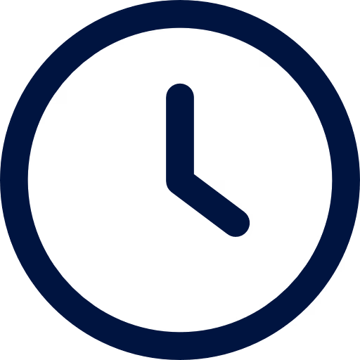 blue navy clock icon