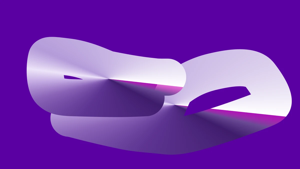 Chrome brand form on a royal purple field