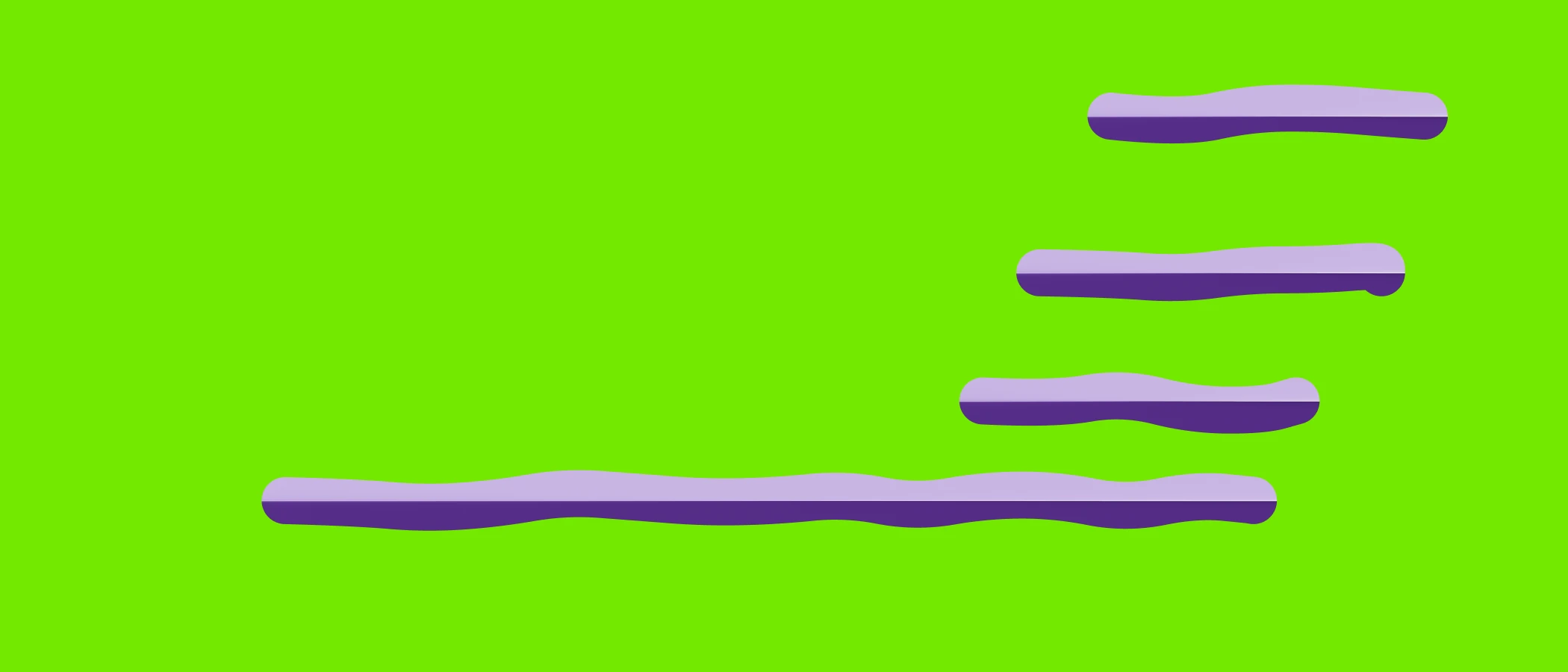 Abstract brand form on a voltage green field
