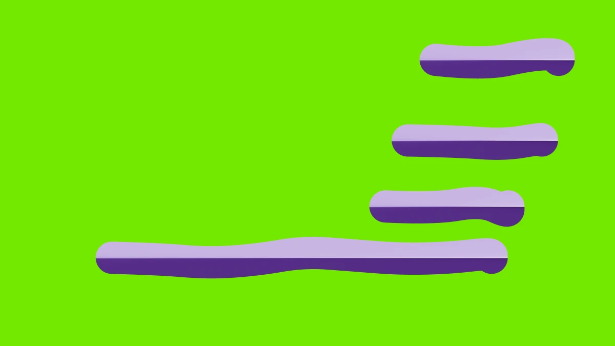 Abstract brand form on a voltage green field