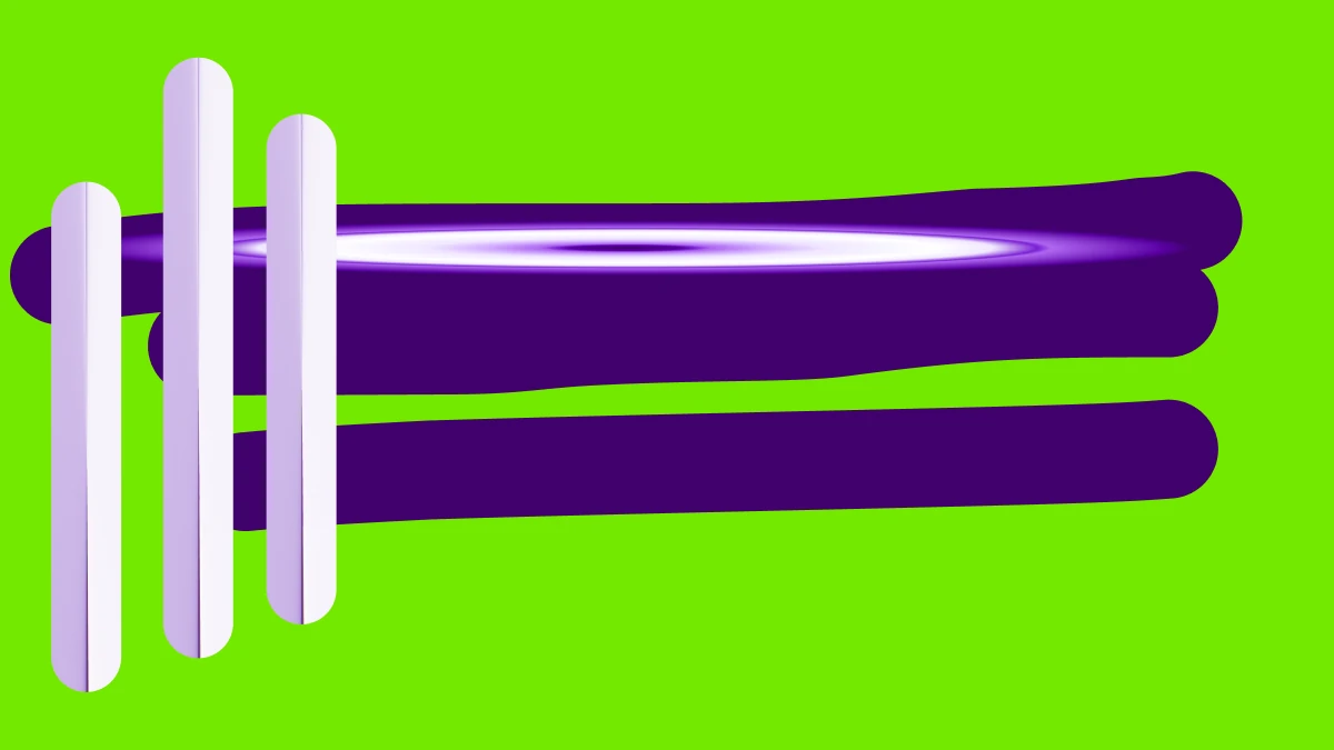 Abstract brand form on a voltage green field
