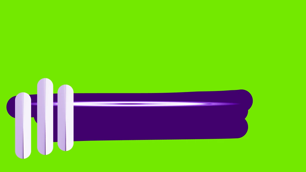 Abstract brand form on a voltage green field