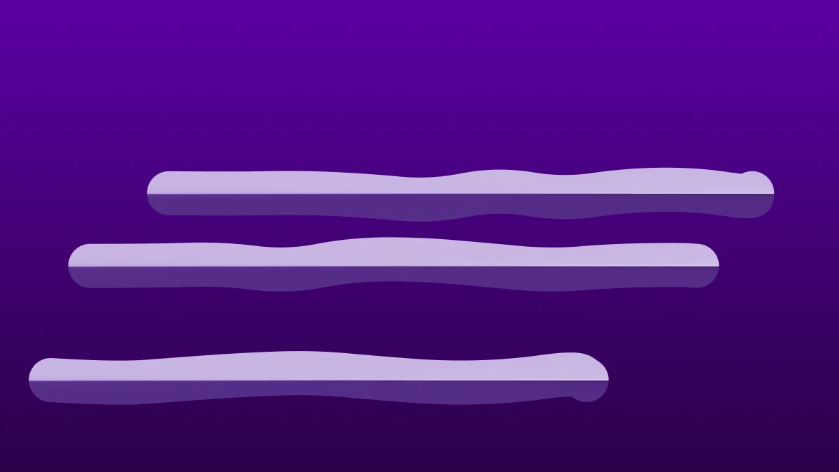 Abstract brand form on a royal purple field