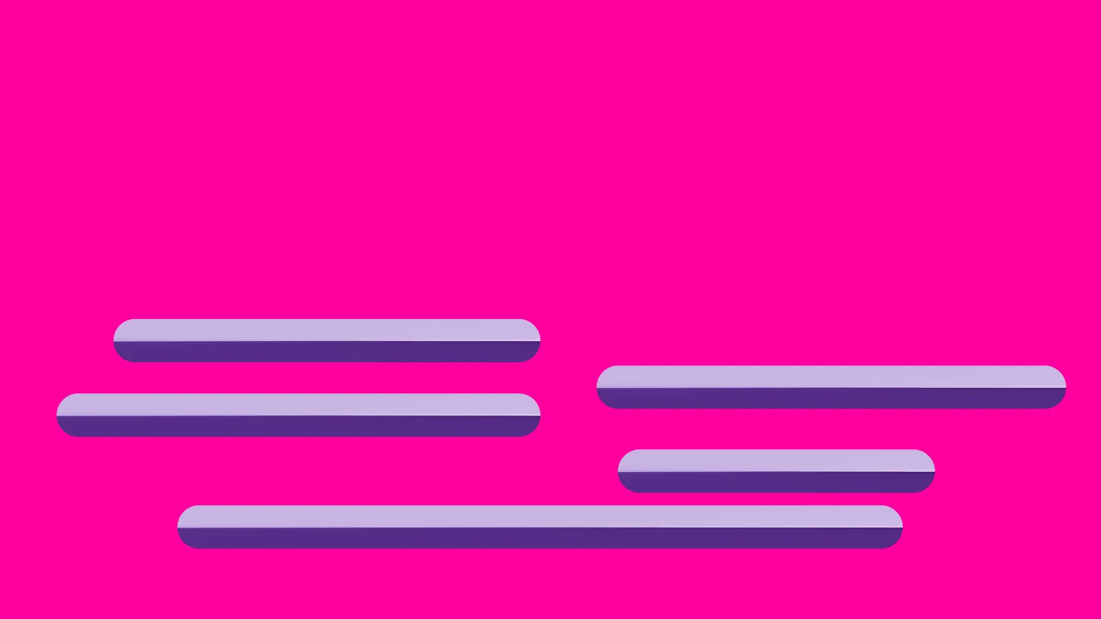 Abstract brand form on a hot pink field