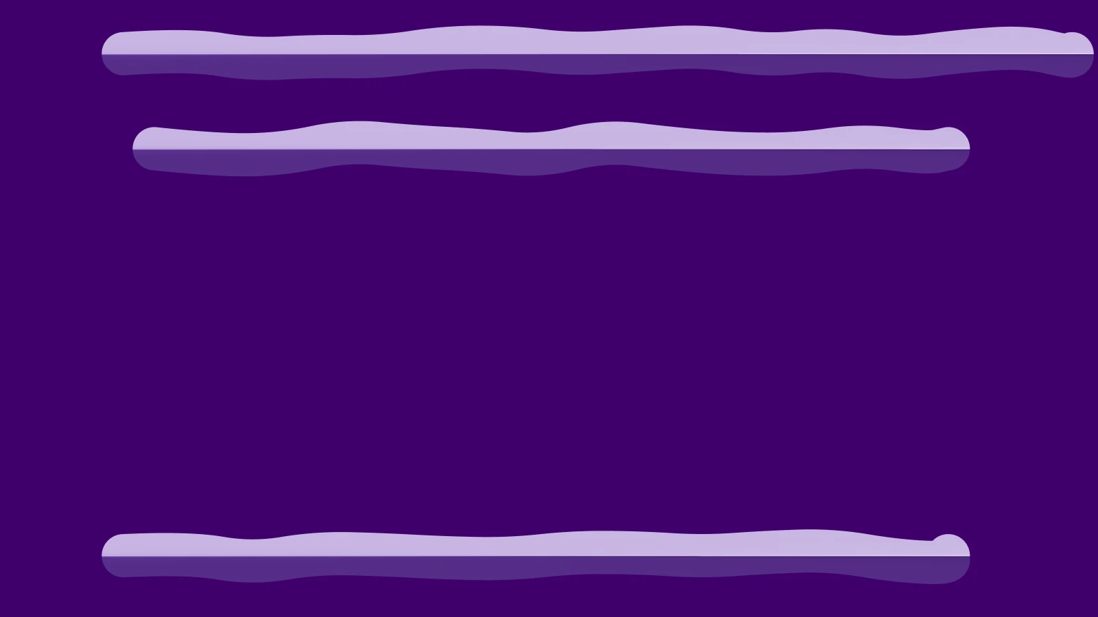 Abstract brand form on a deep purple field