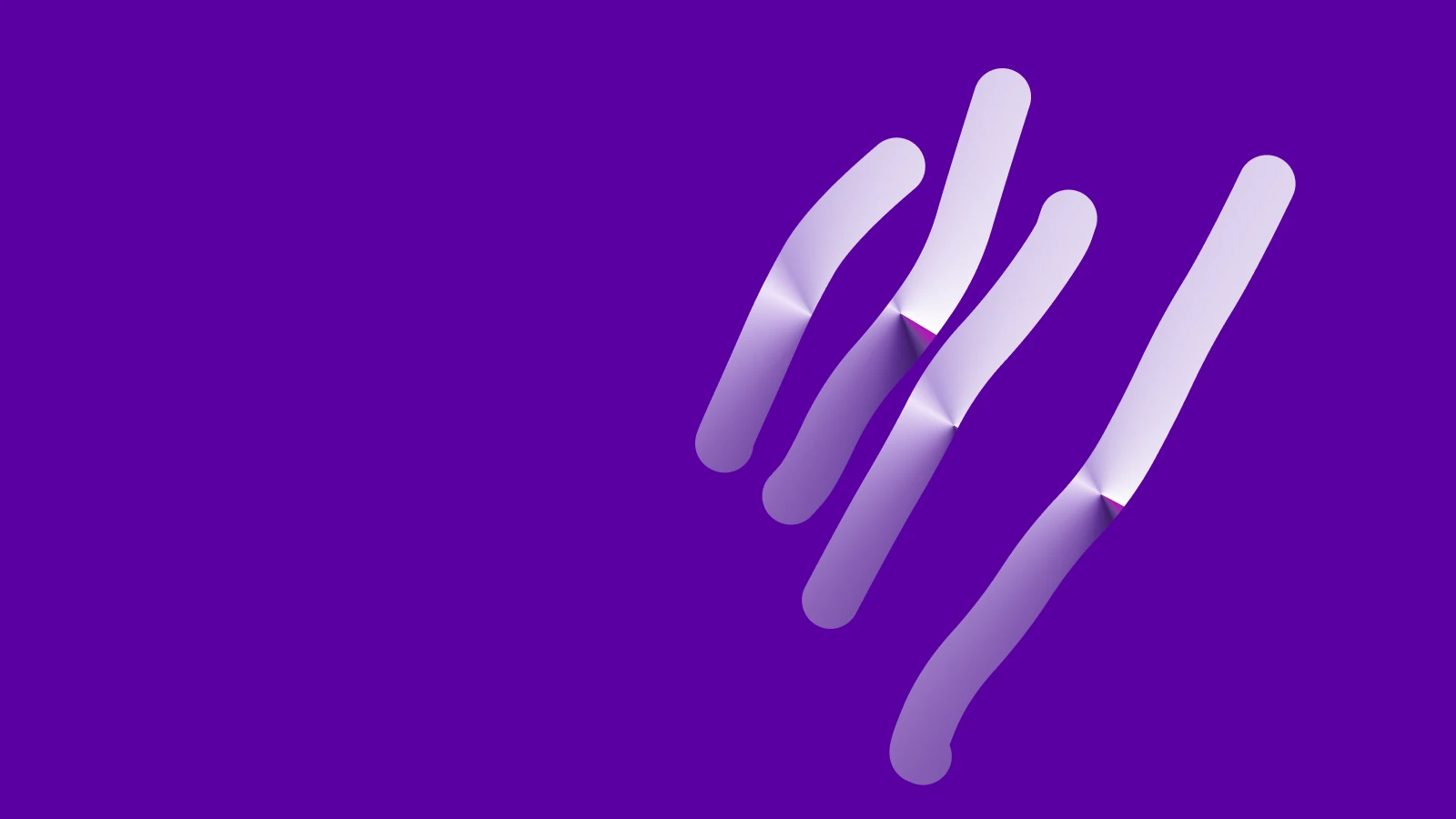 Abstract brand form on a royal purple field