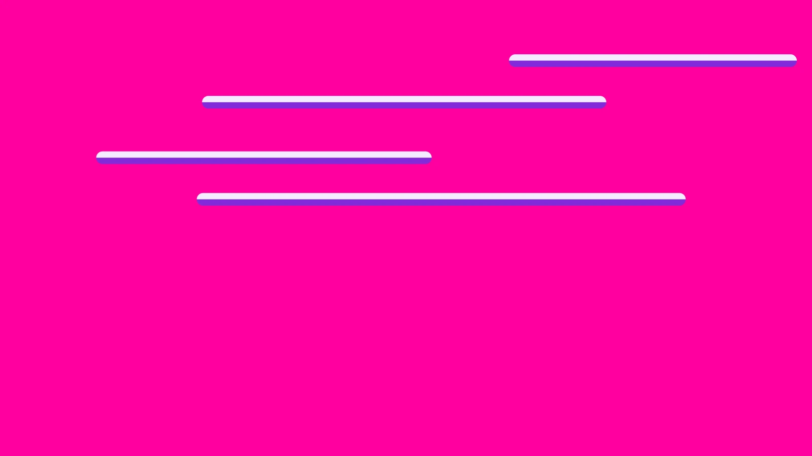 Abstract brand form on a hot pink field
