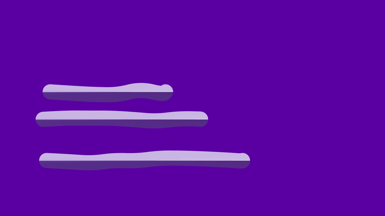 Abstract brand form on a royal purple field