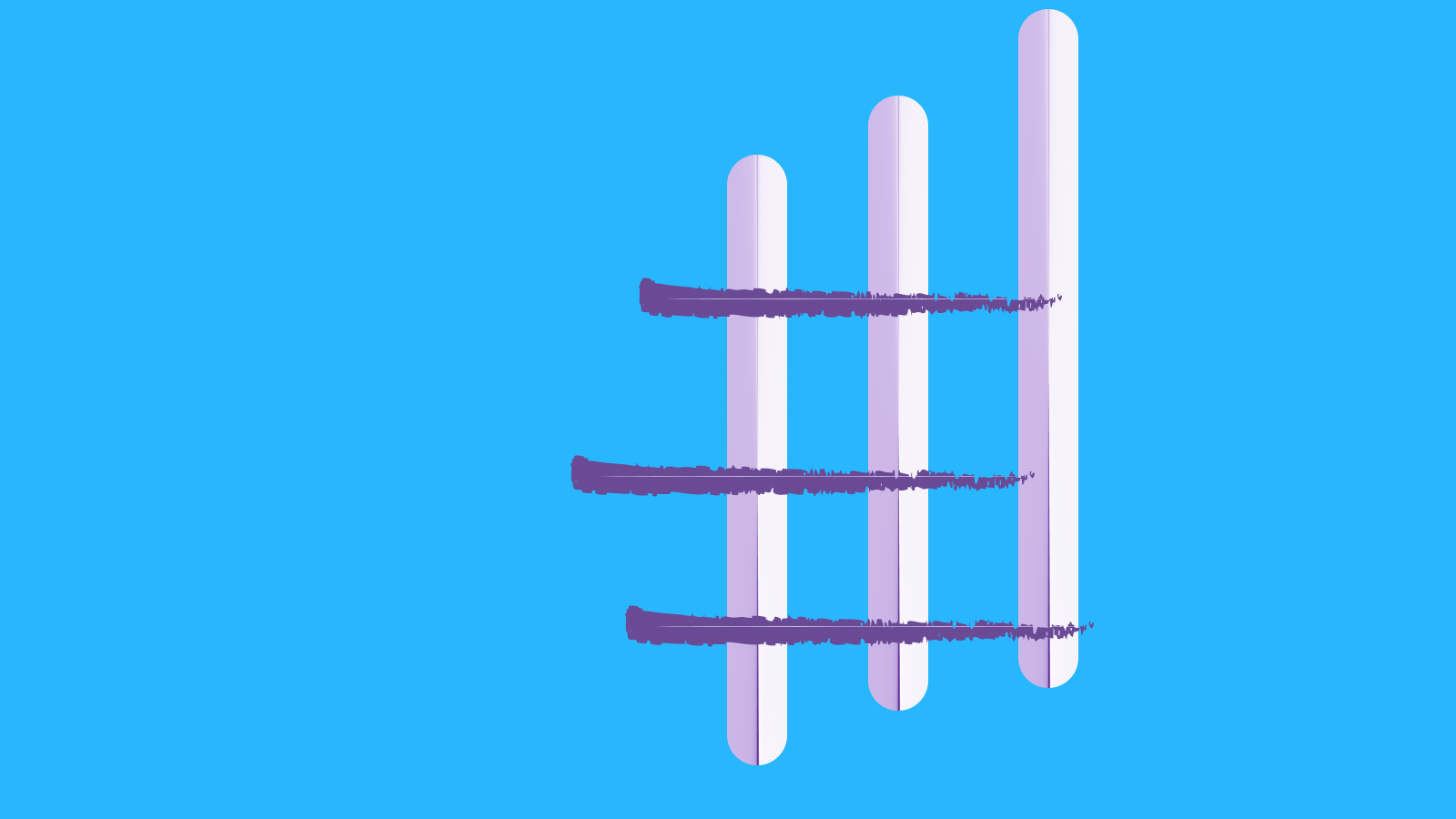Abstract brand form on a hot pink field