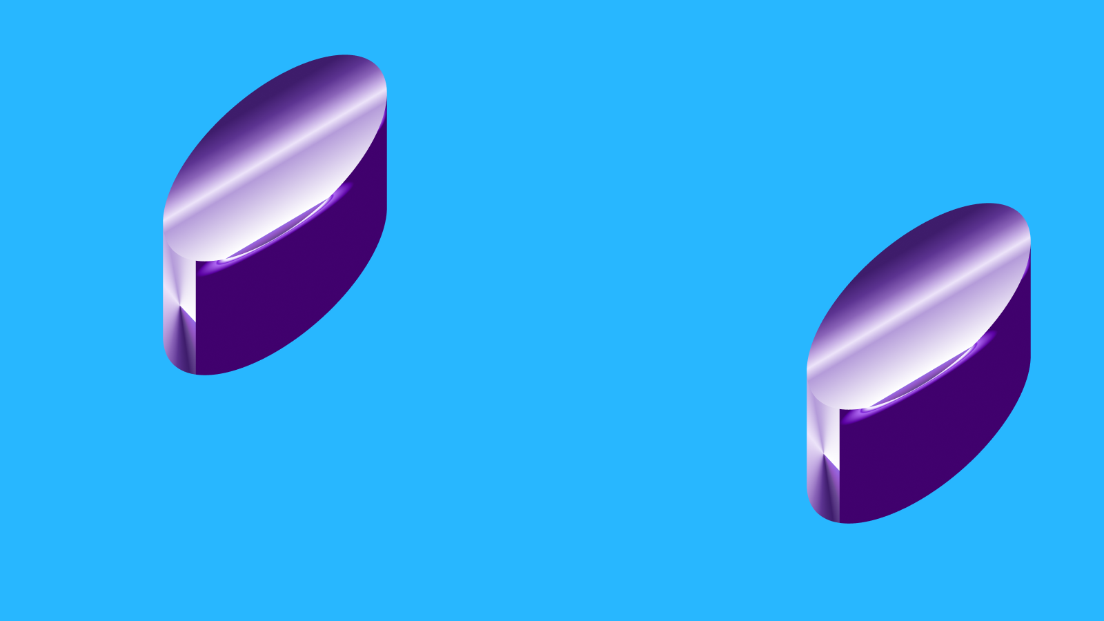 Abstract brand form on a hot pink field