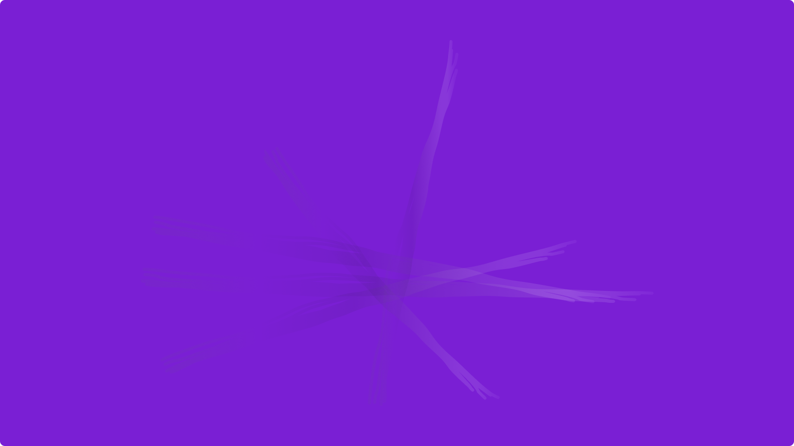 Abstract brand form on a purple field
