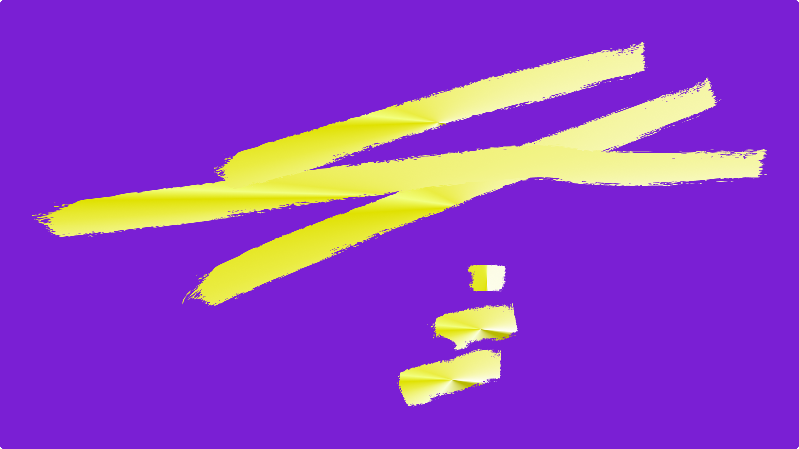 Abstract brand form on a purple field