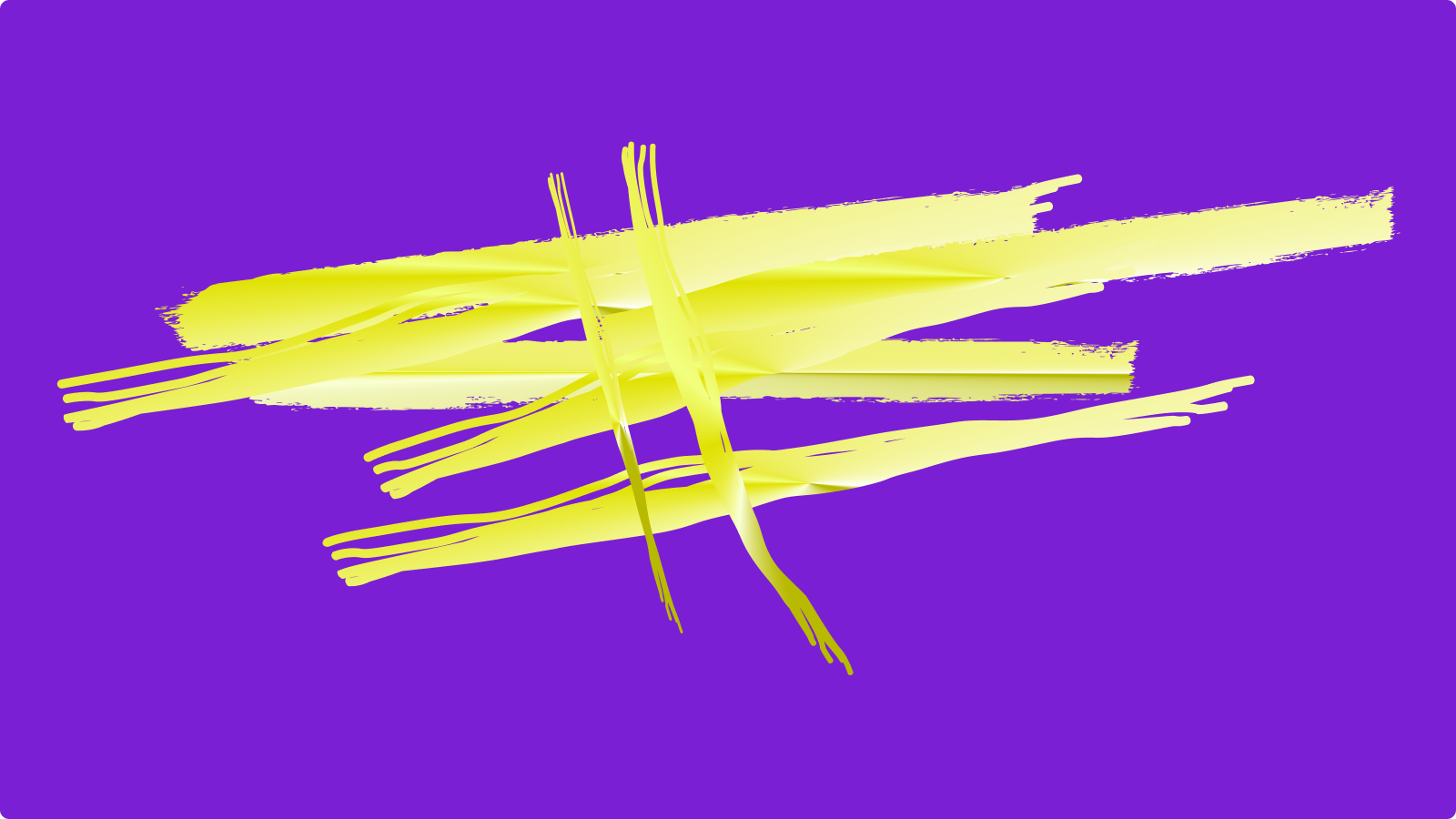 Abstract brand form on a purple field