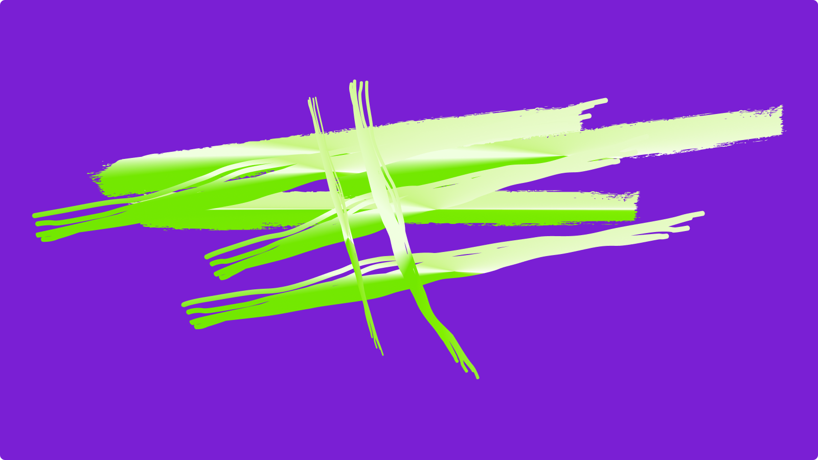 Abstract brand form on a purple field