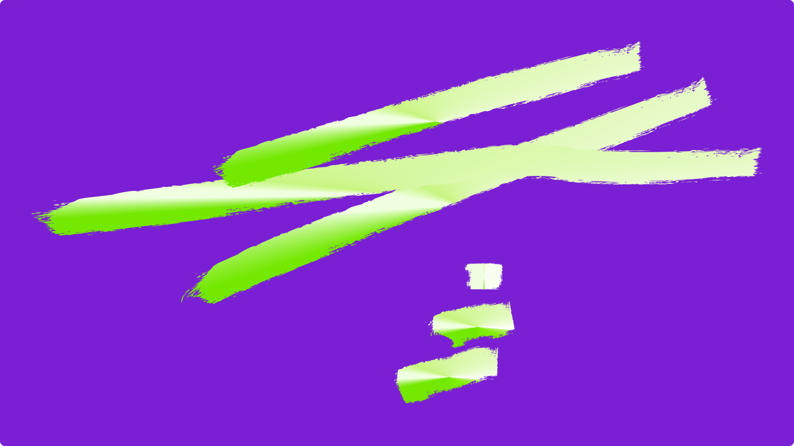 Abstract brand form on a purple field