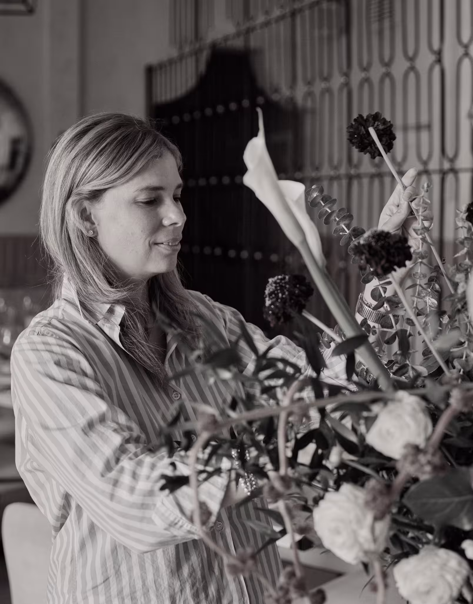 veronica arranging flowers