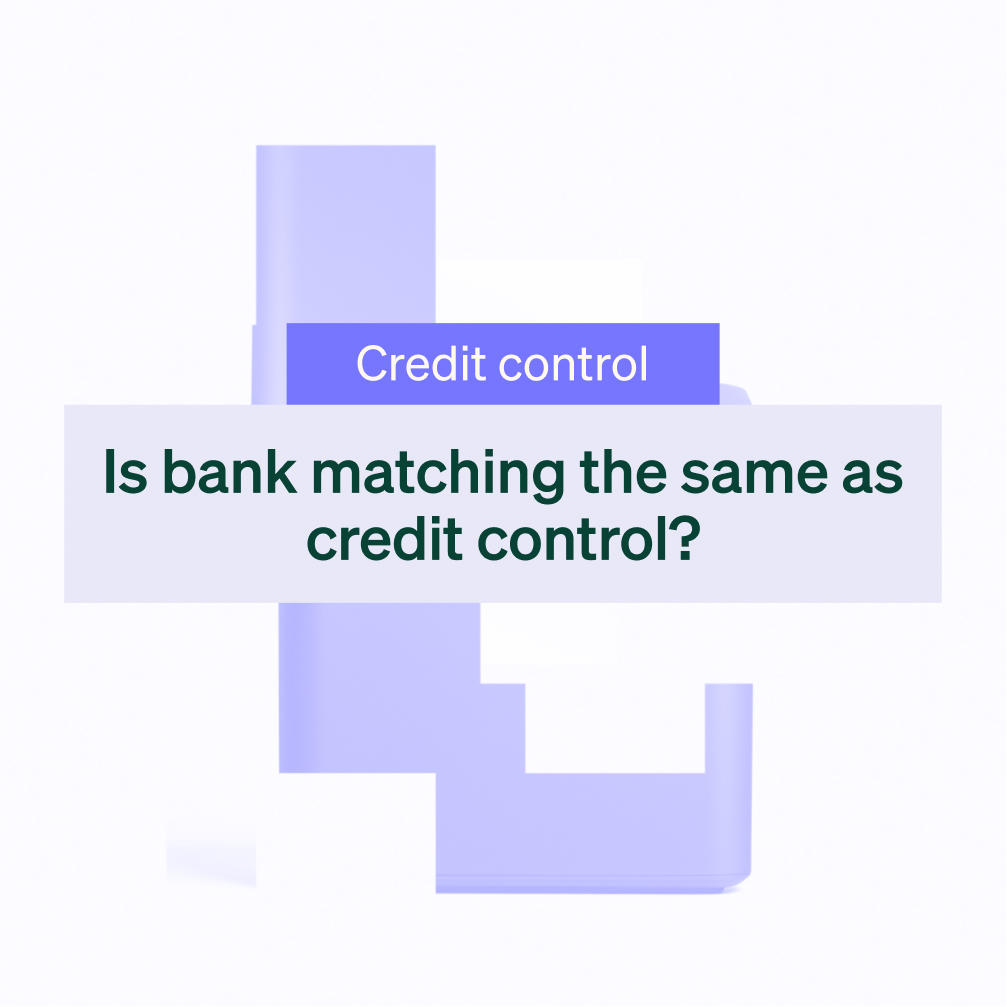 Is automatic bank matching the same as credit control?