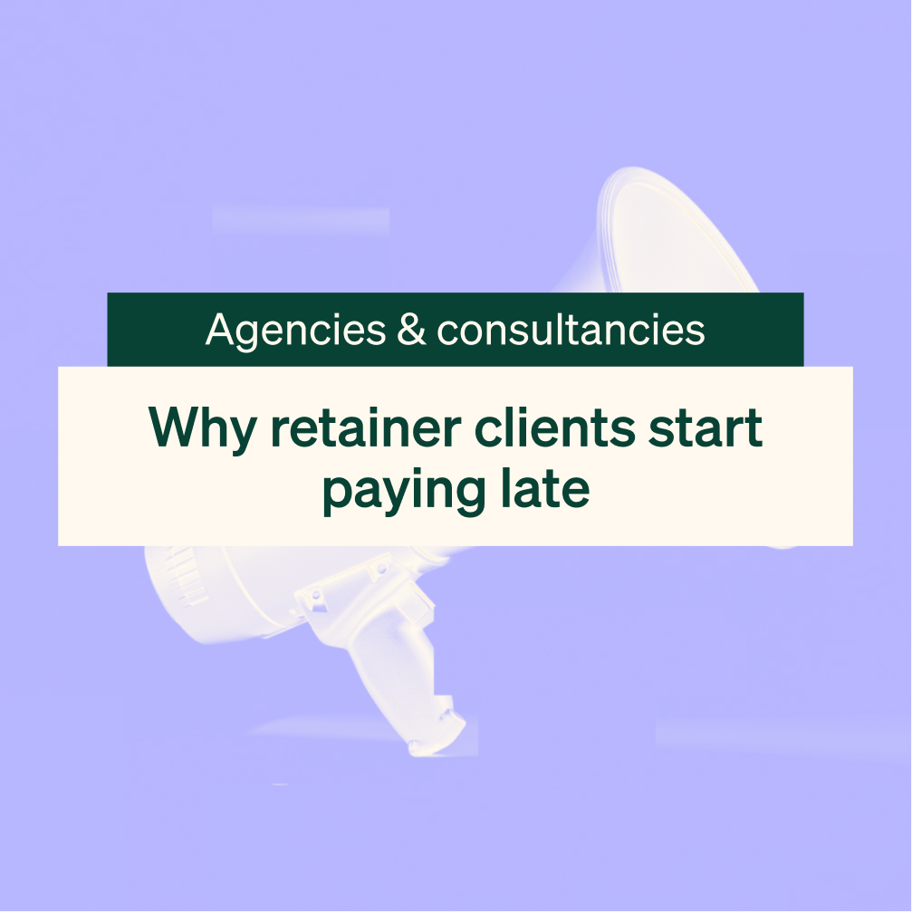 Why do retainer clients start paying late after the first few months?