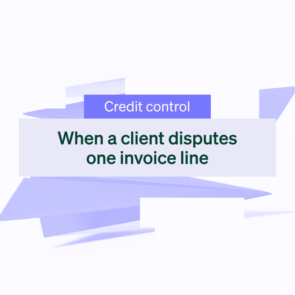 What do you do when a client disputes one line on an invoice?