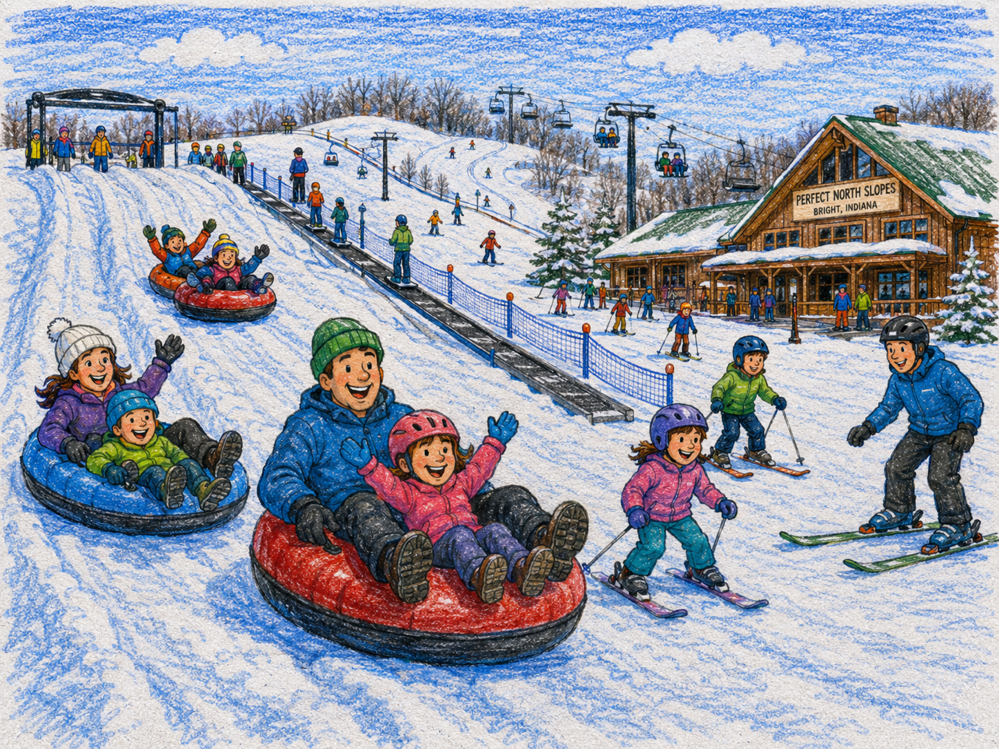 Illustration of a neighborhood playground