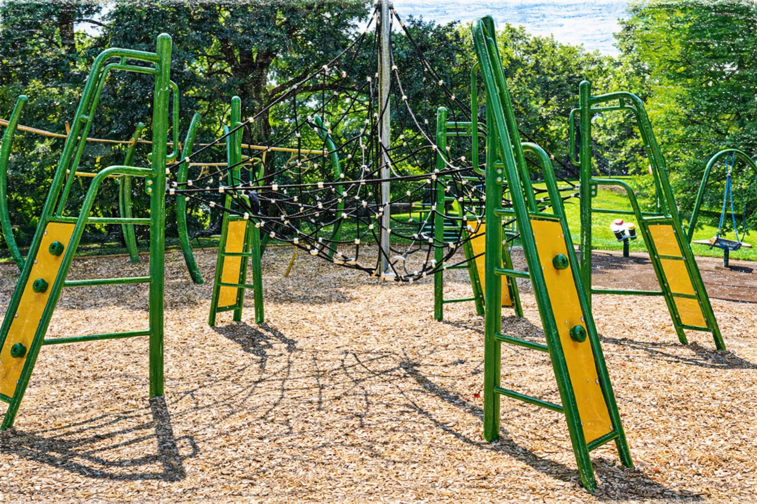 Illustration of a neighborhood playground