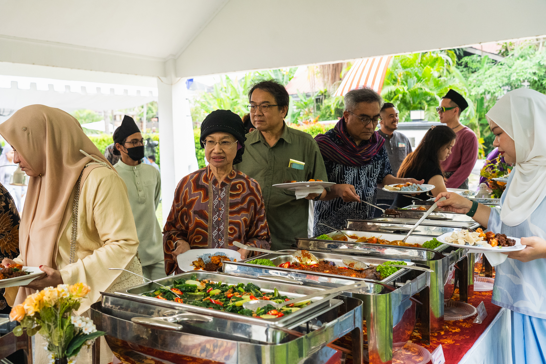 Guests at malay wedding