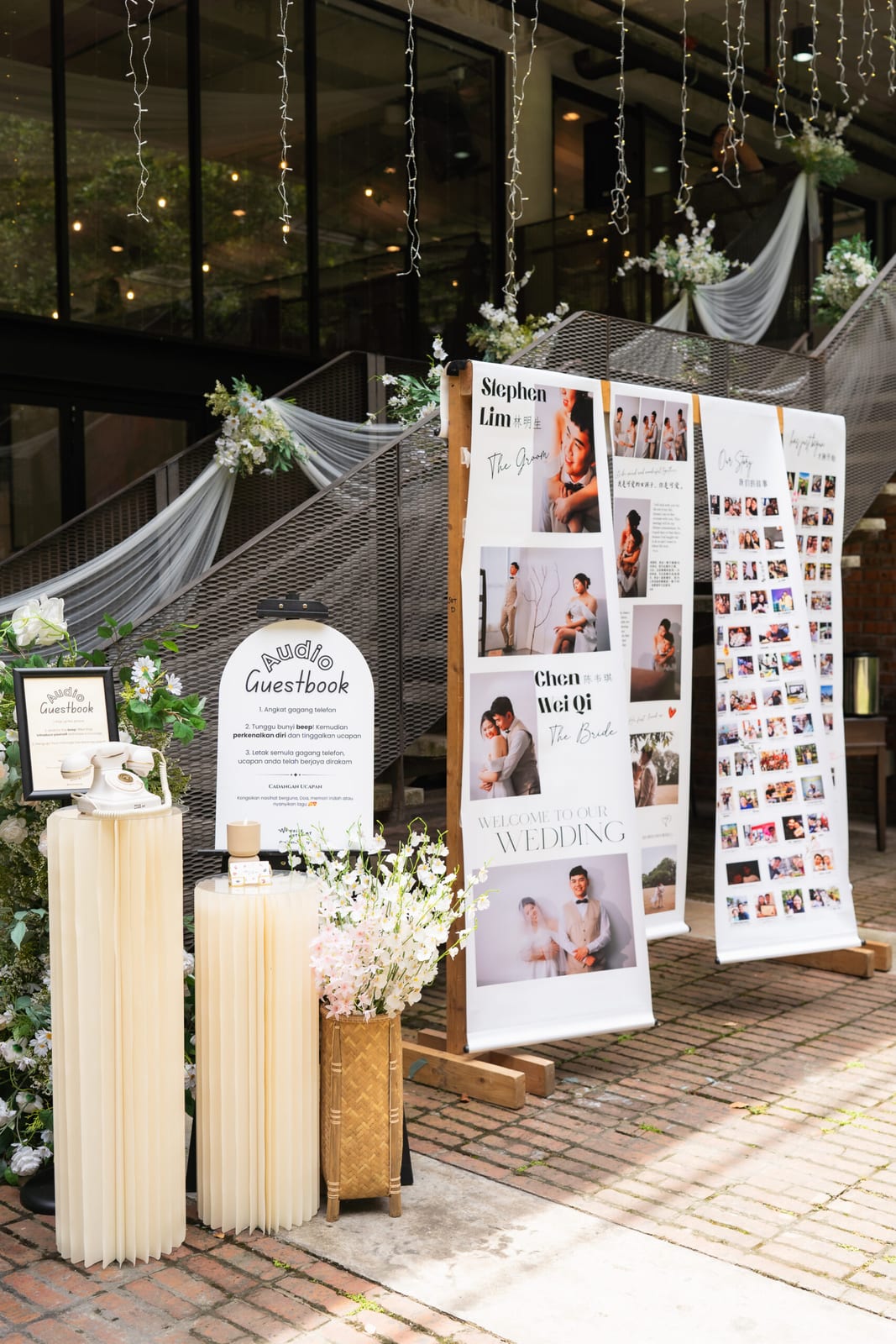 Wedding decoration wall at Glassbox Cyberjaya by iDoCatering