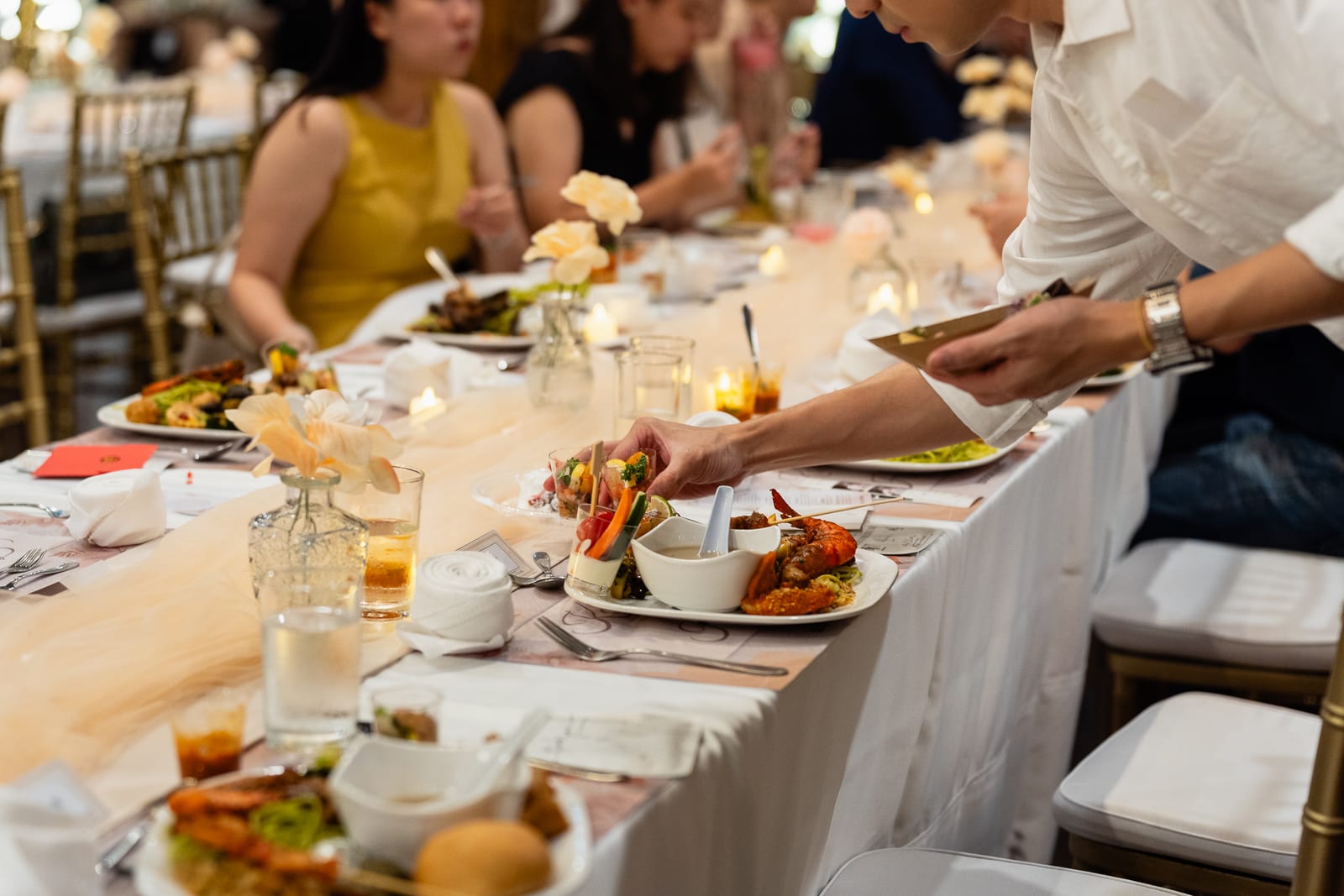 Serving iDoCatering's garden wedding buffet menu at Janda Baik