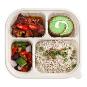 Barbecue grilled chicken bento box with butter rice and salad — iDoCatering corporate bento