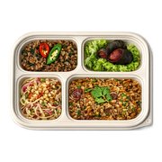 Tom yum fried rice bento box with Thai pad kra pow and mango salad — iDoCatering corporate bento