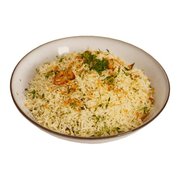 Herb garlic butter rice with fried garlic and parsley — iDoCatering