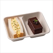 Egg mayo sandwich and chocolate cake break-session box — iDoCatering seminar bento