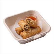 Golden fried spring rolls with chilli dip — iDoCatering seminar buffet