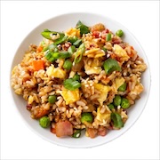 Breakkie fried rice with egg, peas and carrot — iDoCatering seminar buffet