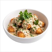 Buttermilk chicken in creamy sauce with curry leaves — iDoCatering seminar buffet