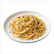 Aglio olio spaghetti with garlic, chilli flakes and parsley — iDoCatering seminar buffet
