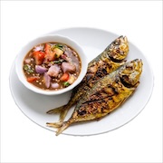 Ikan bakar grilled fish with air asam dipping sauce — iDoCatering seminar buffet