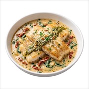 Tuscan creamy fish fillet with sun-dried tomato and spinach — iDoCatering seminar buffet