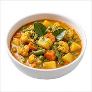 Curry mixed vegetables with cauliflower, potato and long beans — iDoCatering seminar buffet