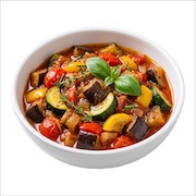 Classic summertime ratatouille with zucchini, eggplant and peppers — iDoCatering seminar buffet