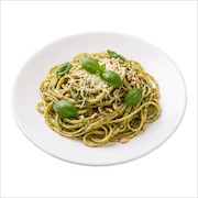 Pesto spaghetti with basil, pine nuts and cheese — iDoCatering buffet